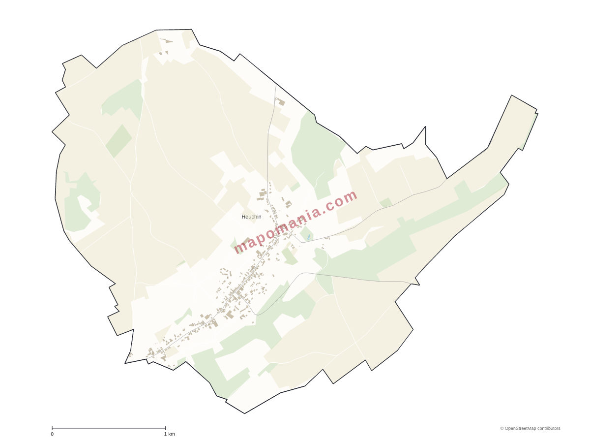 Carte de Heuchin à personnaliser