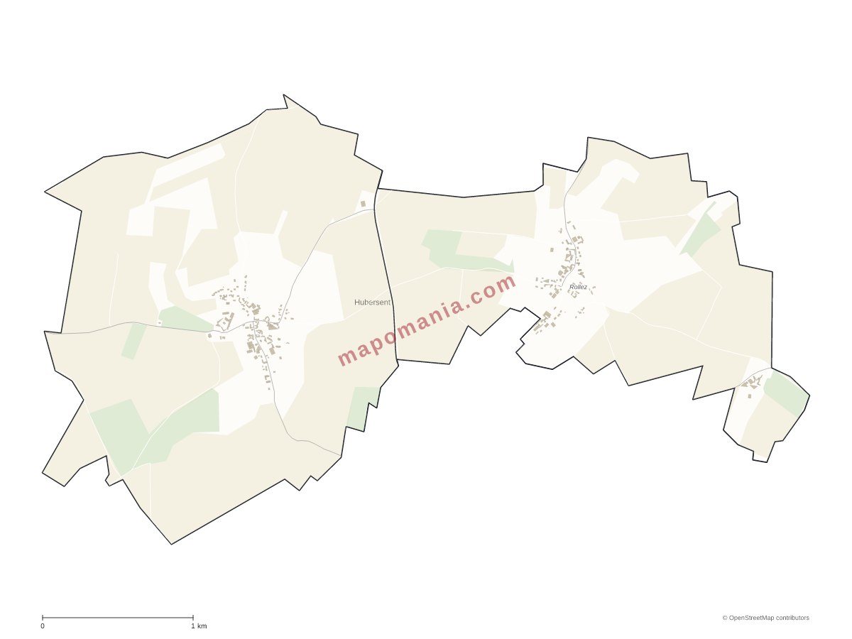 Carte de Hubersent à personnaliser