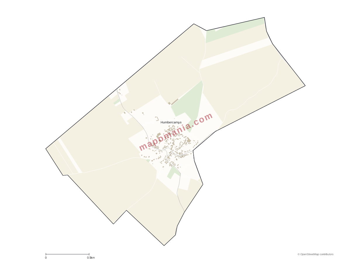 Carte de Humbercamps à personnaliser