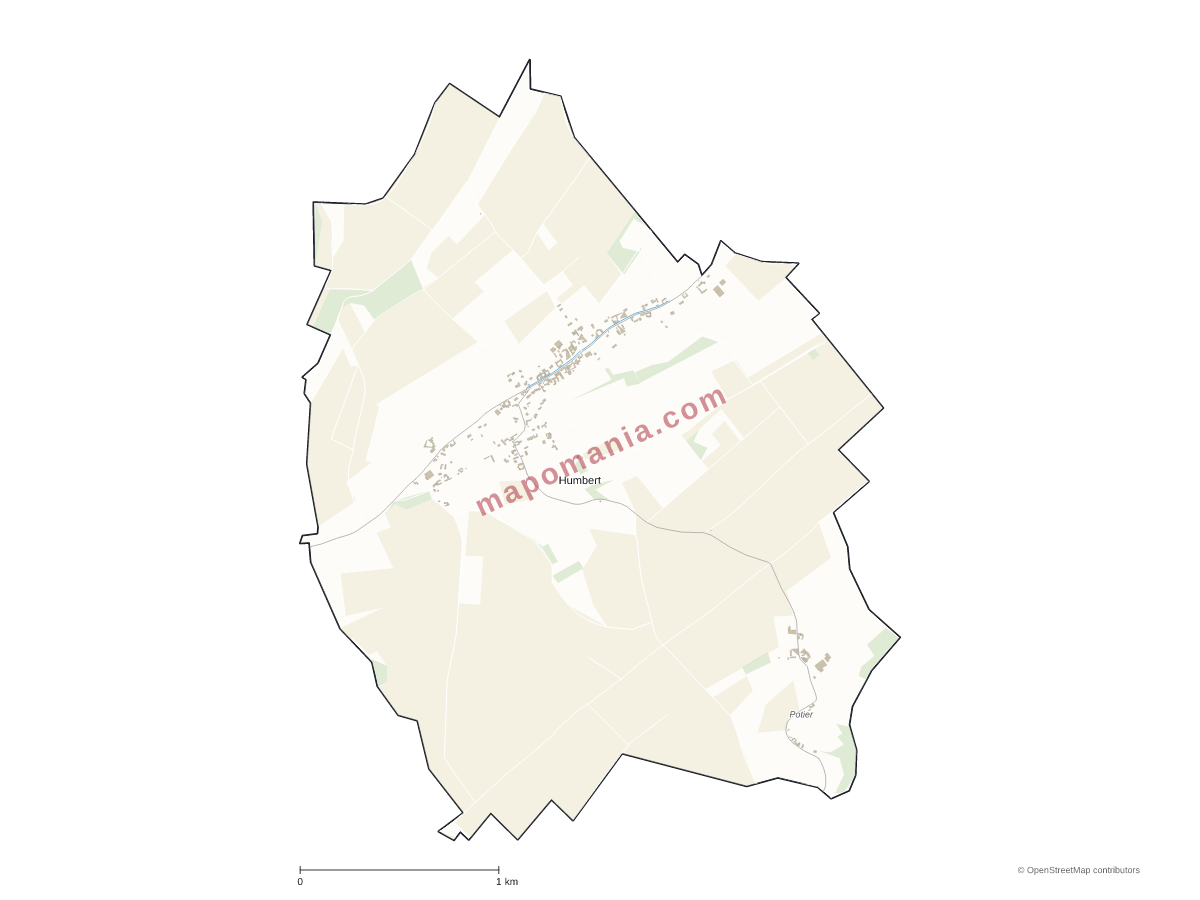 Carte de Humbert à personnaliser