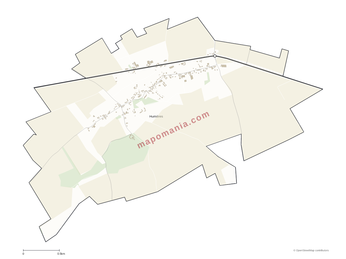 Carte de Humières à personnaliser