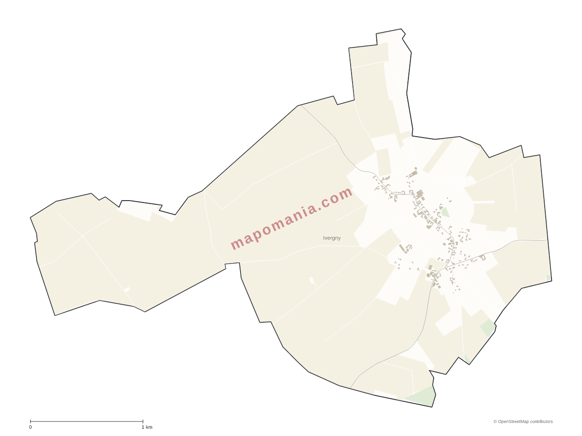 Carte de Ivergny à personnaliser