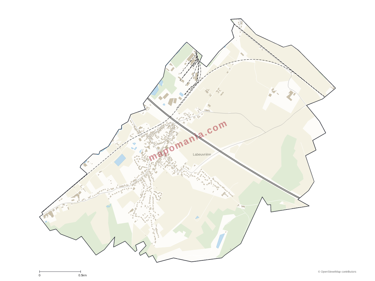 Carte de Labeuvrière à personnaliser