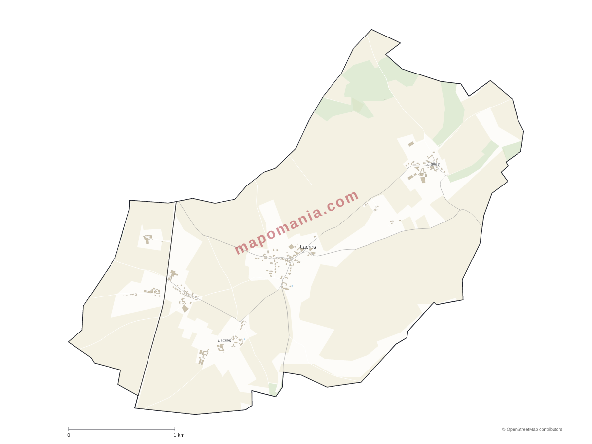 Carte de Lacres à personnaliser