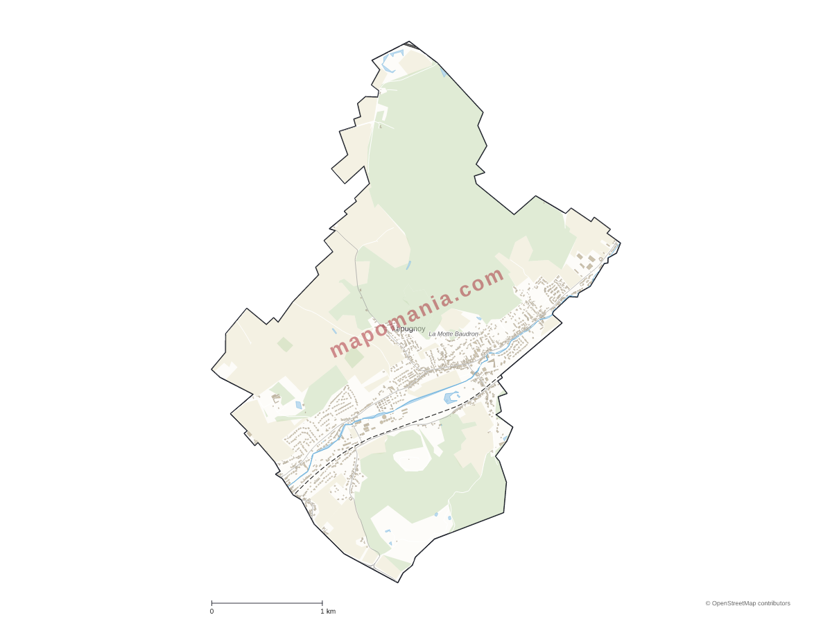 Carte de Lapugnoy à personnaliser
