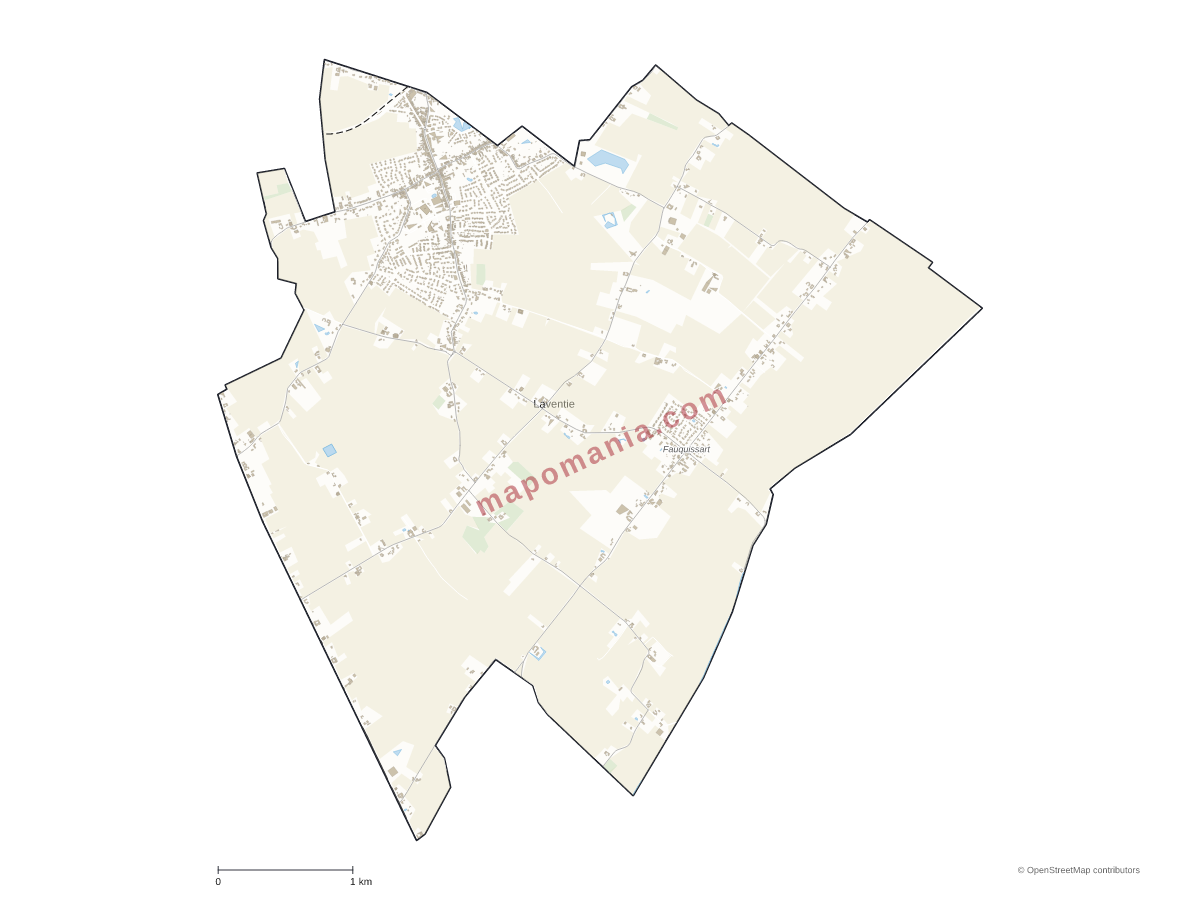 Carte de Laventie à personnaliser