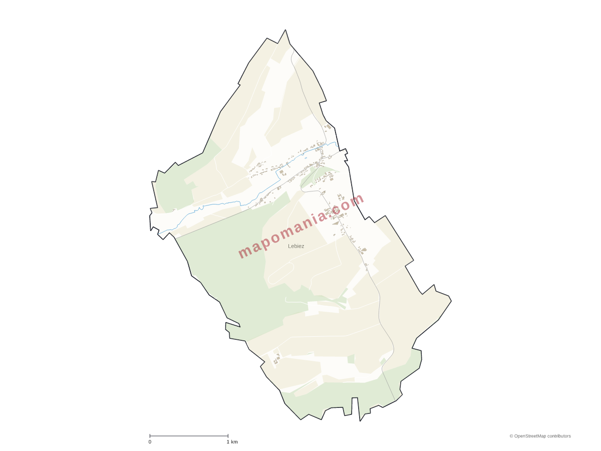 Carte de Lebiez à personnaliser