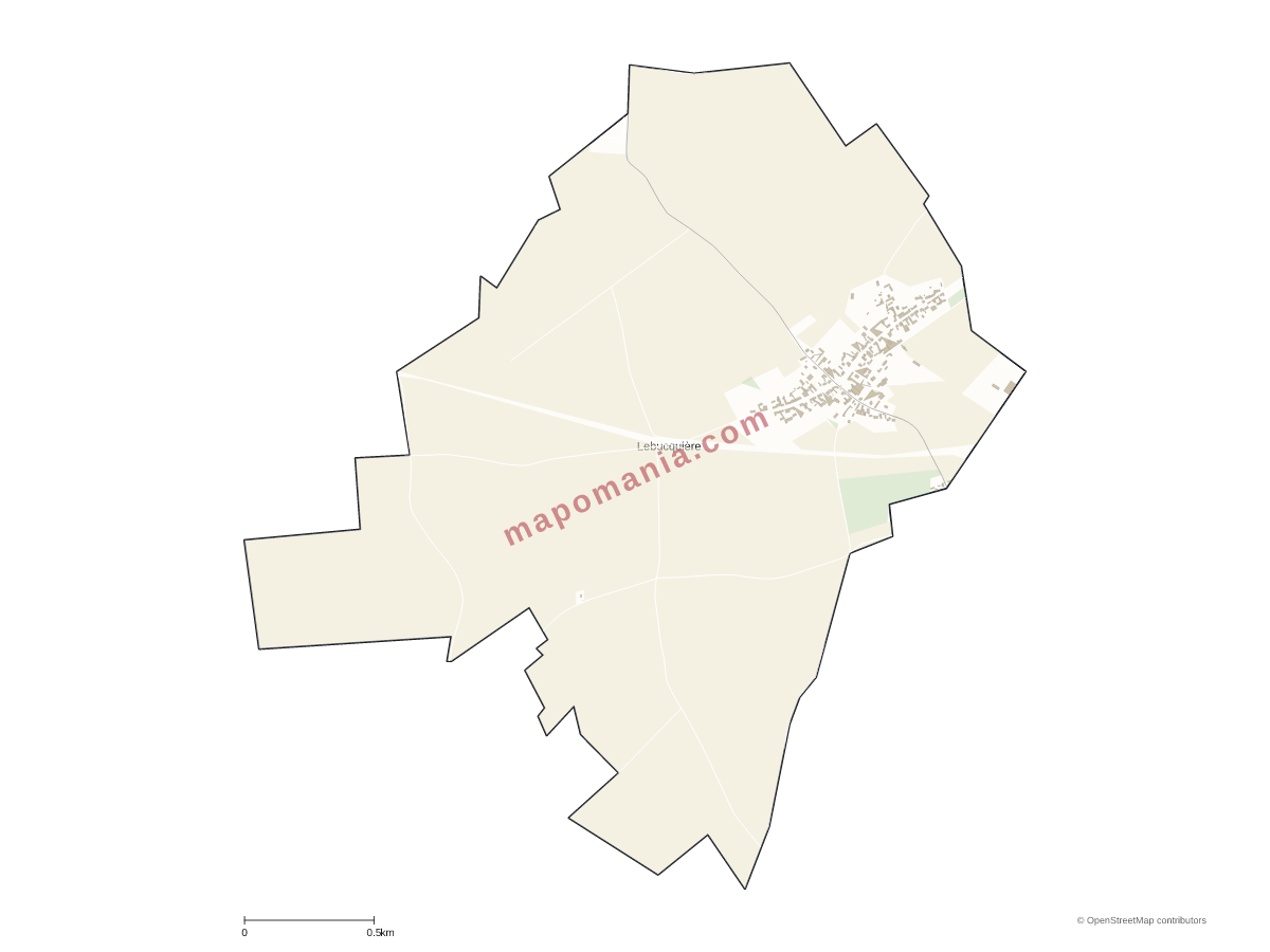 Carte de Lebucquière à personnaliser