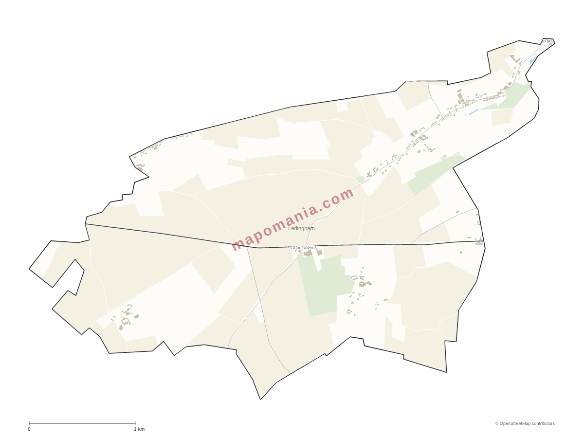 Carte de Ledinghem à personnaliser