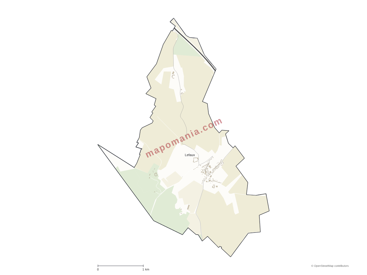 Carte de Lefaux à personnaliser
