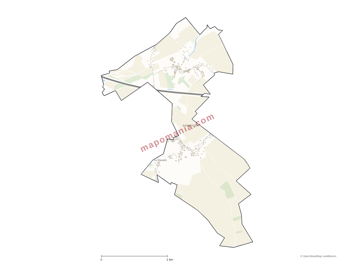 Carte de Lespesses à personnaliser