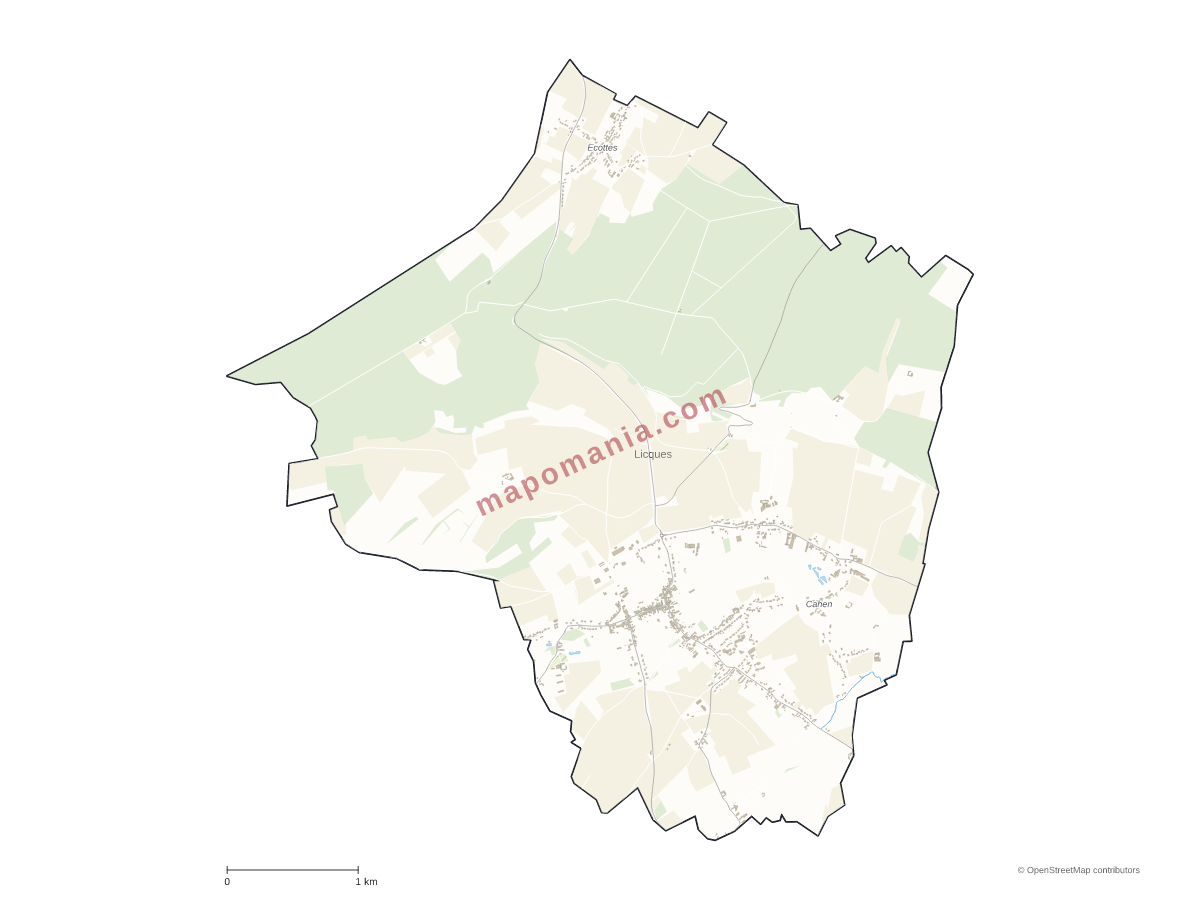 Carte de Licques à personnaliser