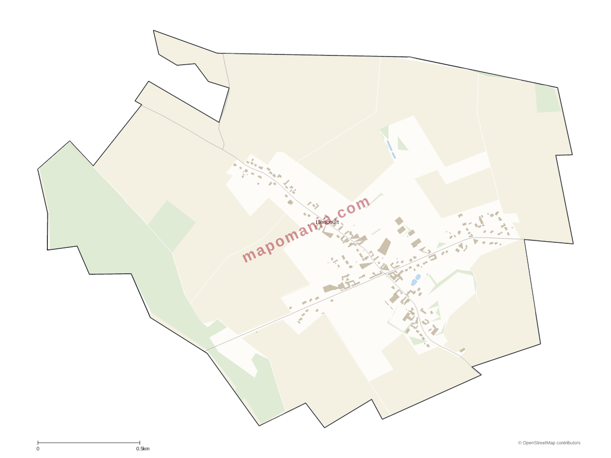 Carte de Liencourt à personnaliser