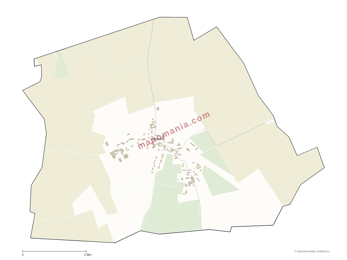 Carte de Lignereuil à personnaliser