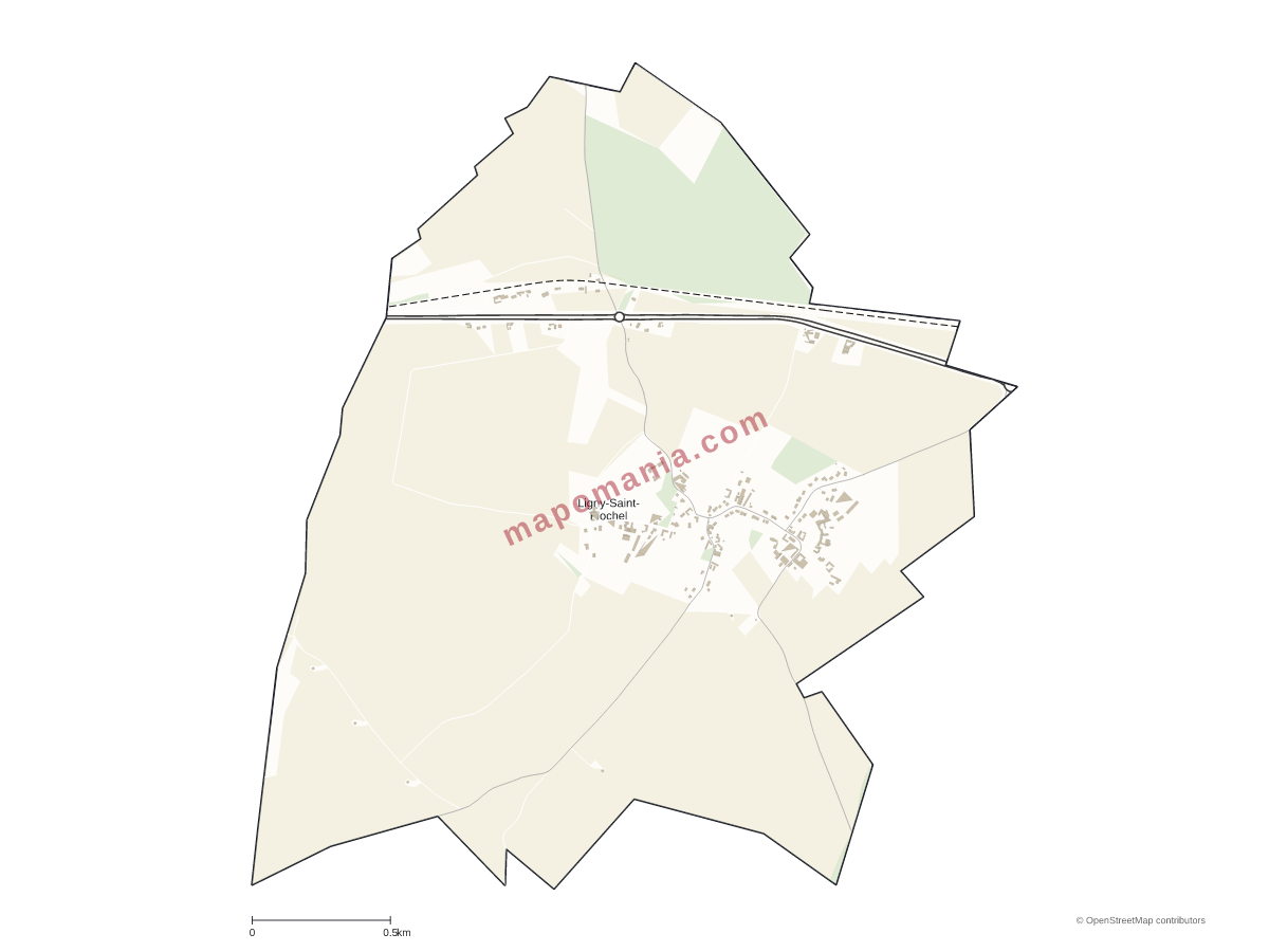 Carte de Ligny-Saint-Flochel à personnaliser