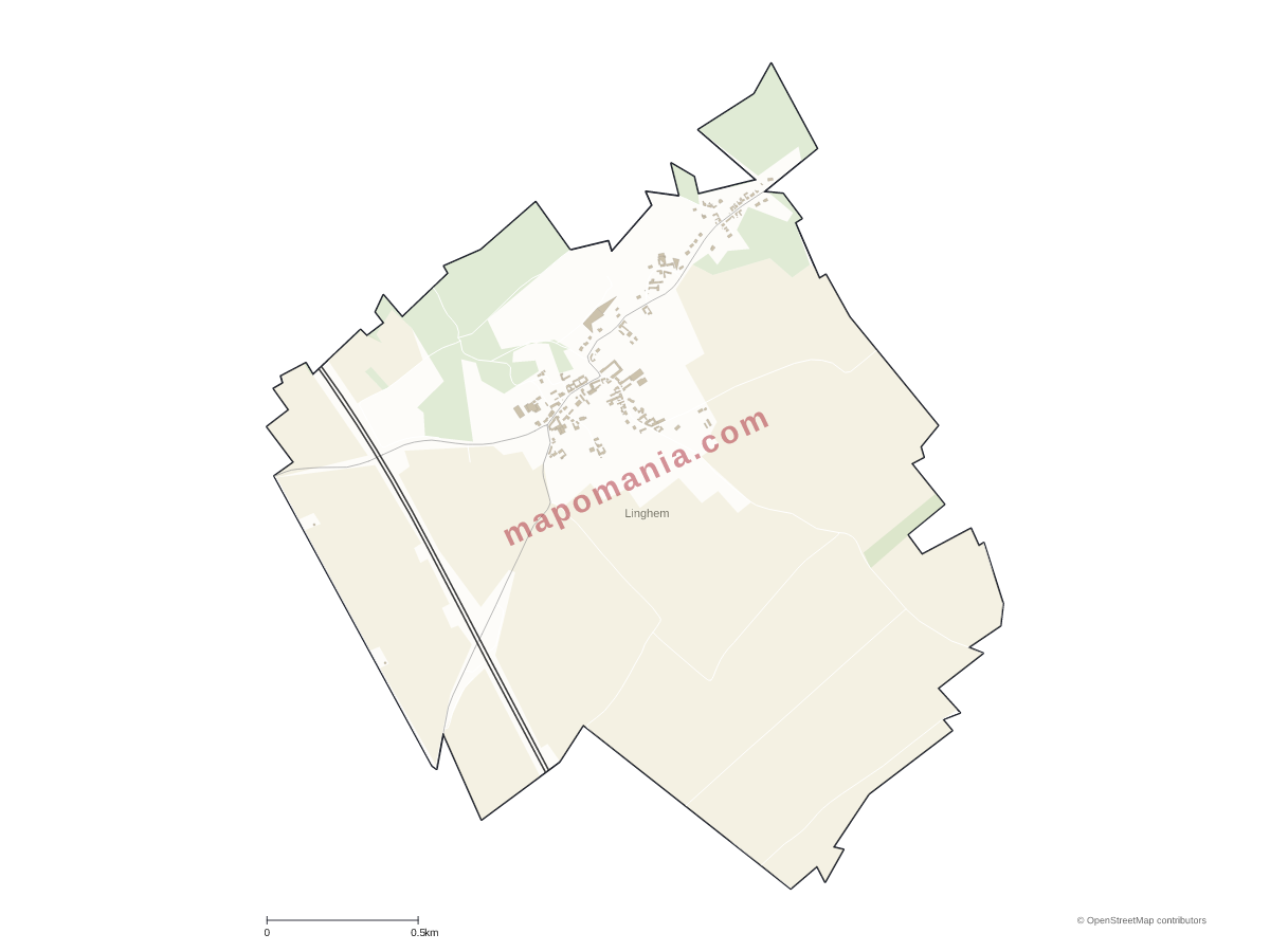 Carte de Linghem à personnaliser