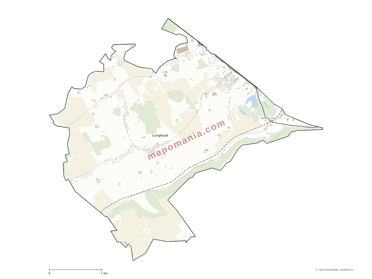 Carte de Longfossé à personnaliser