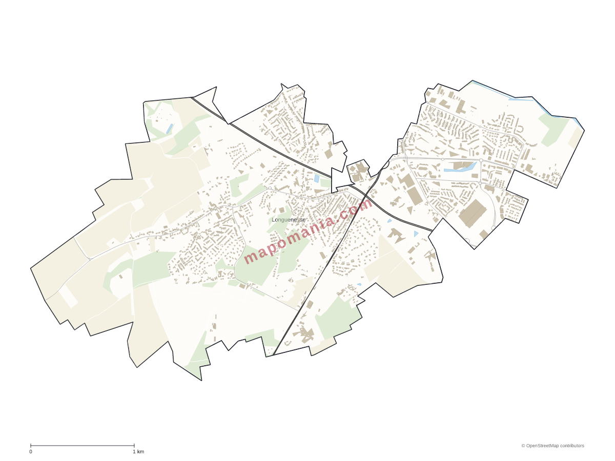 Carte de Longuenesse à personnaliser