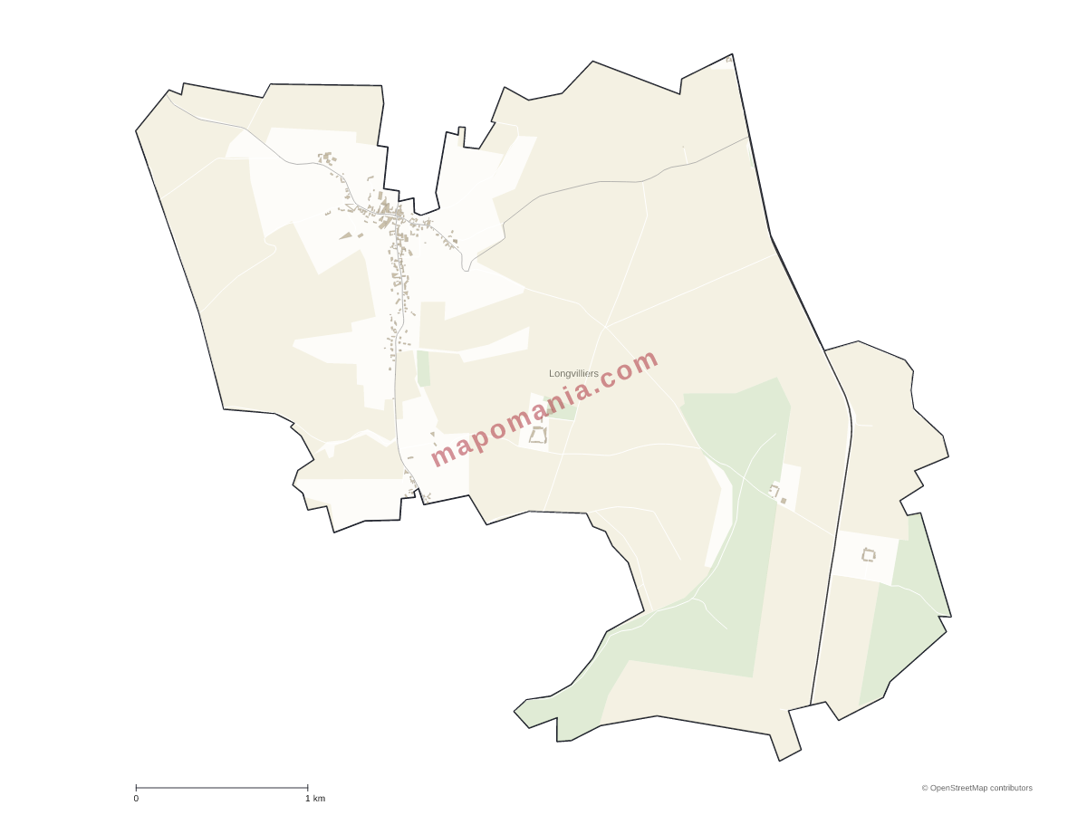 Carte de Longvilliers à personnaliser