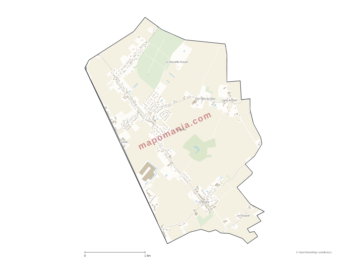 Carte de Lorgies à personnaliser