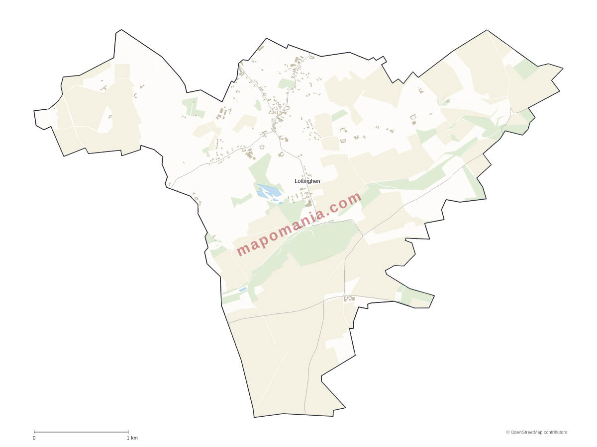 Carte de Lottinghen à personnaliser