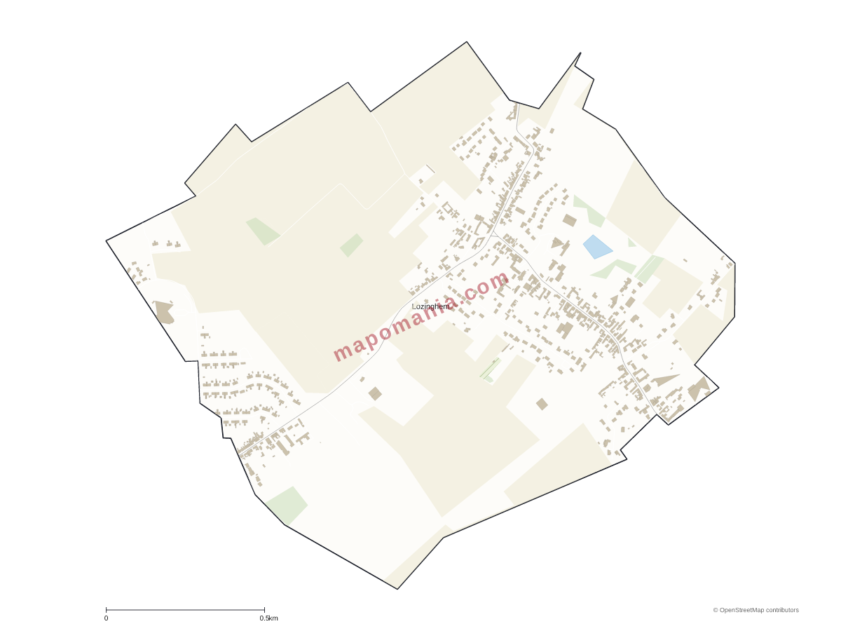 Carte de Lozinghem à personnaliser