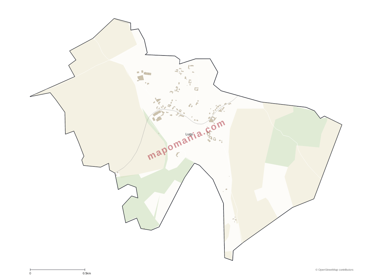 Carte de Lugy à personnaliser