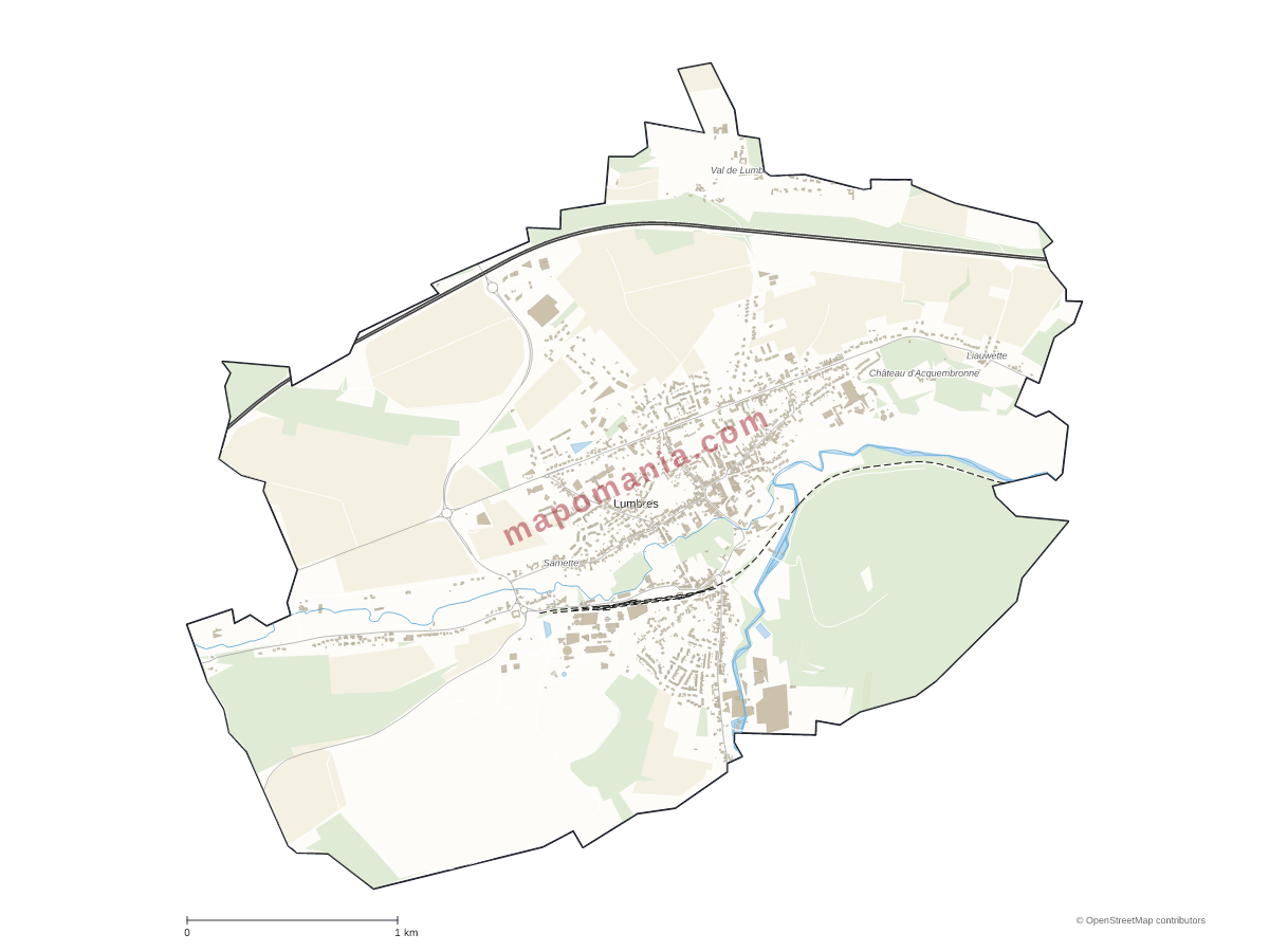 Carte de Lumbres à personnaliser