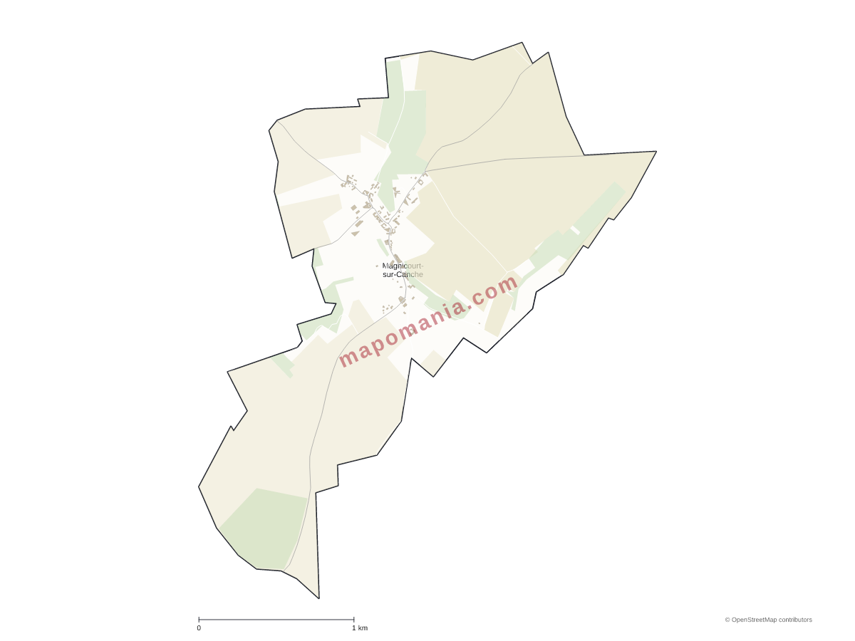 Carte de Magnicourt-sur-Canche à personnaliser