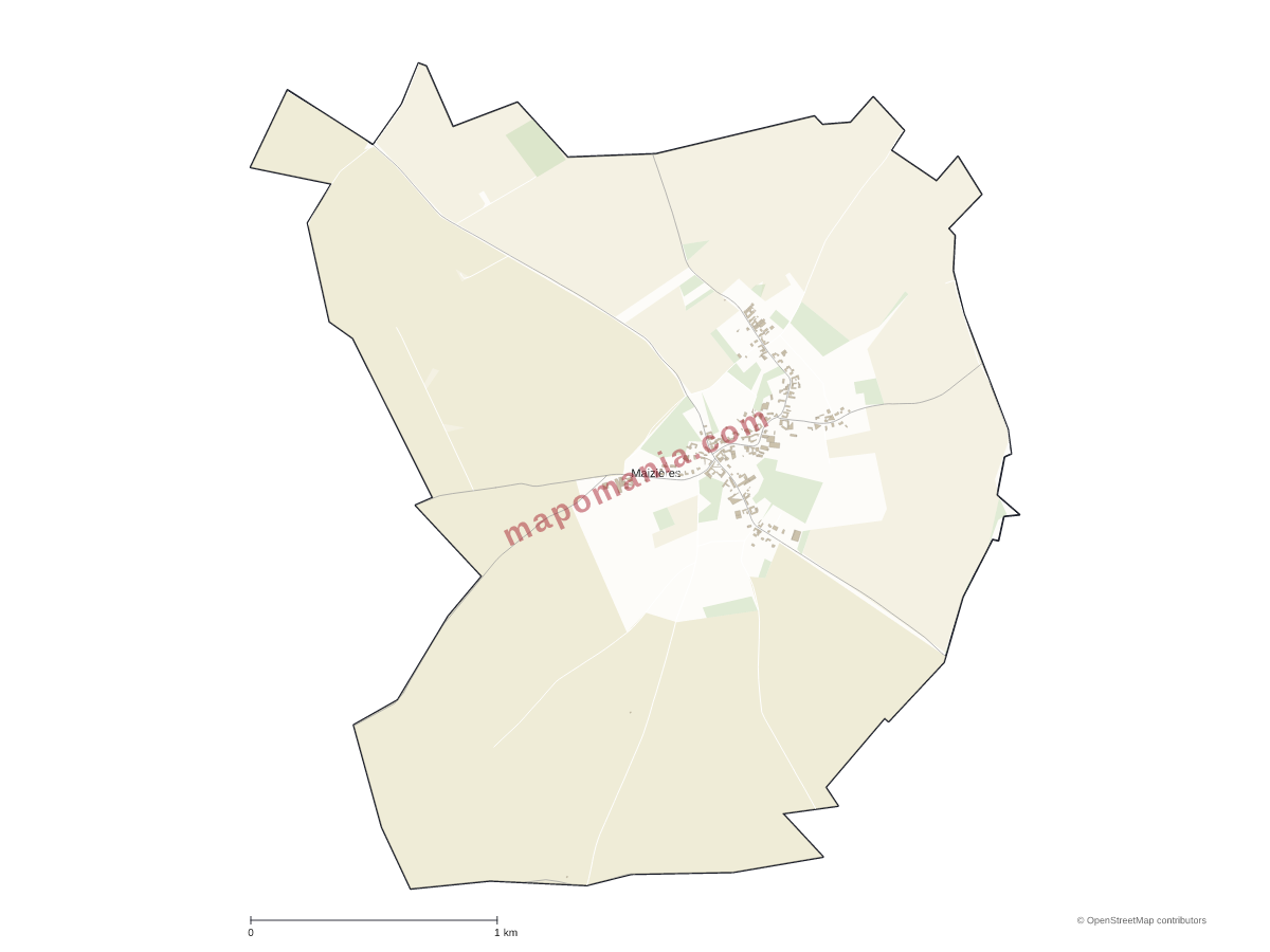 Carte de Maizières à personnaliser