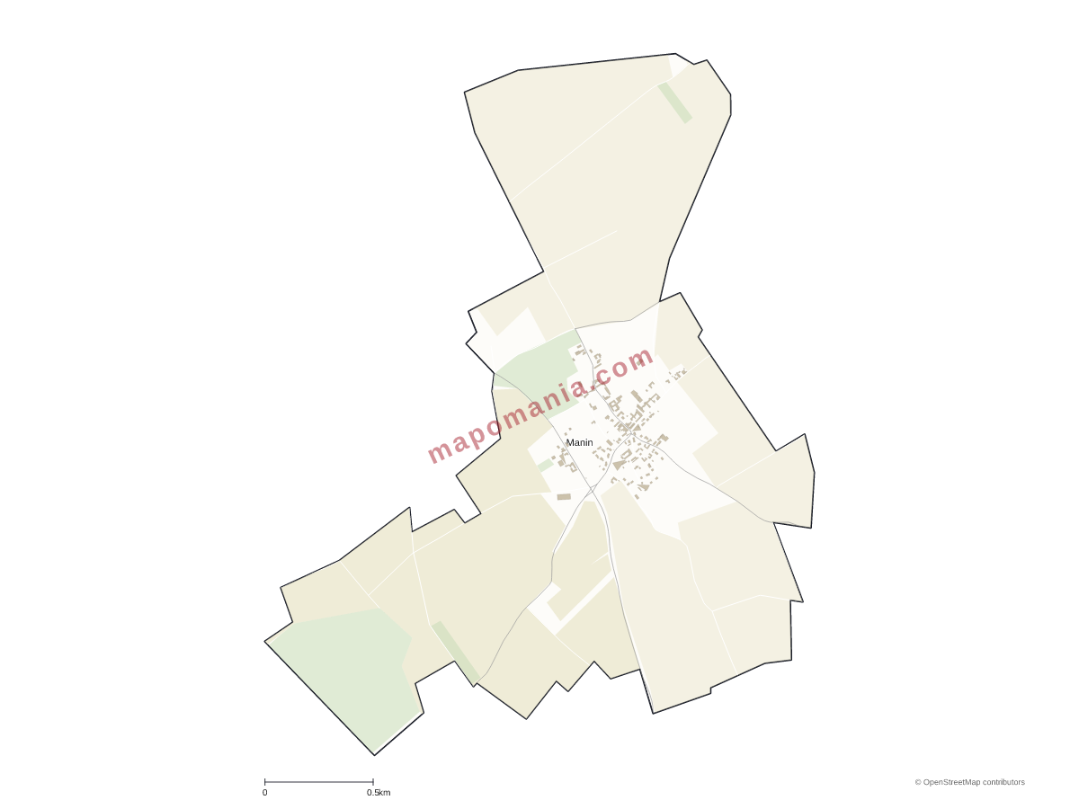 Carte de Manin à personnaliser