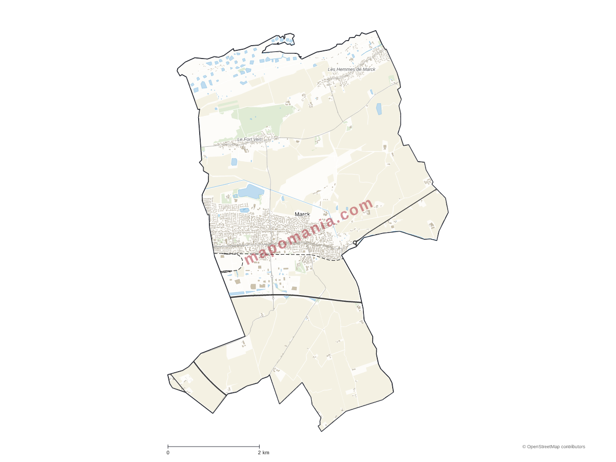 Carte de Marck à personnaliser
