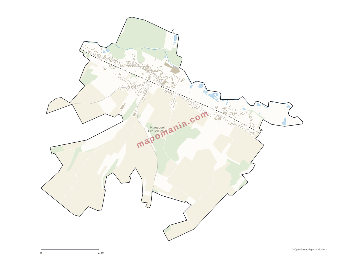 Carte de Maresquel-Ecquemicourt à personnaliser