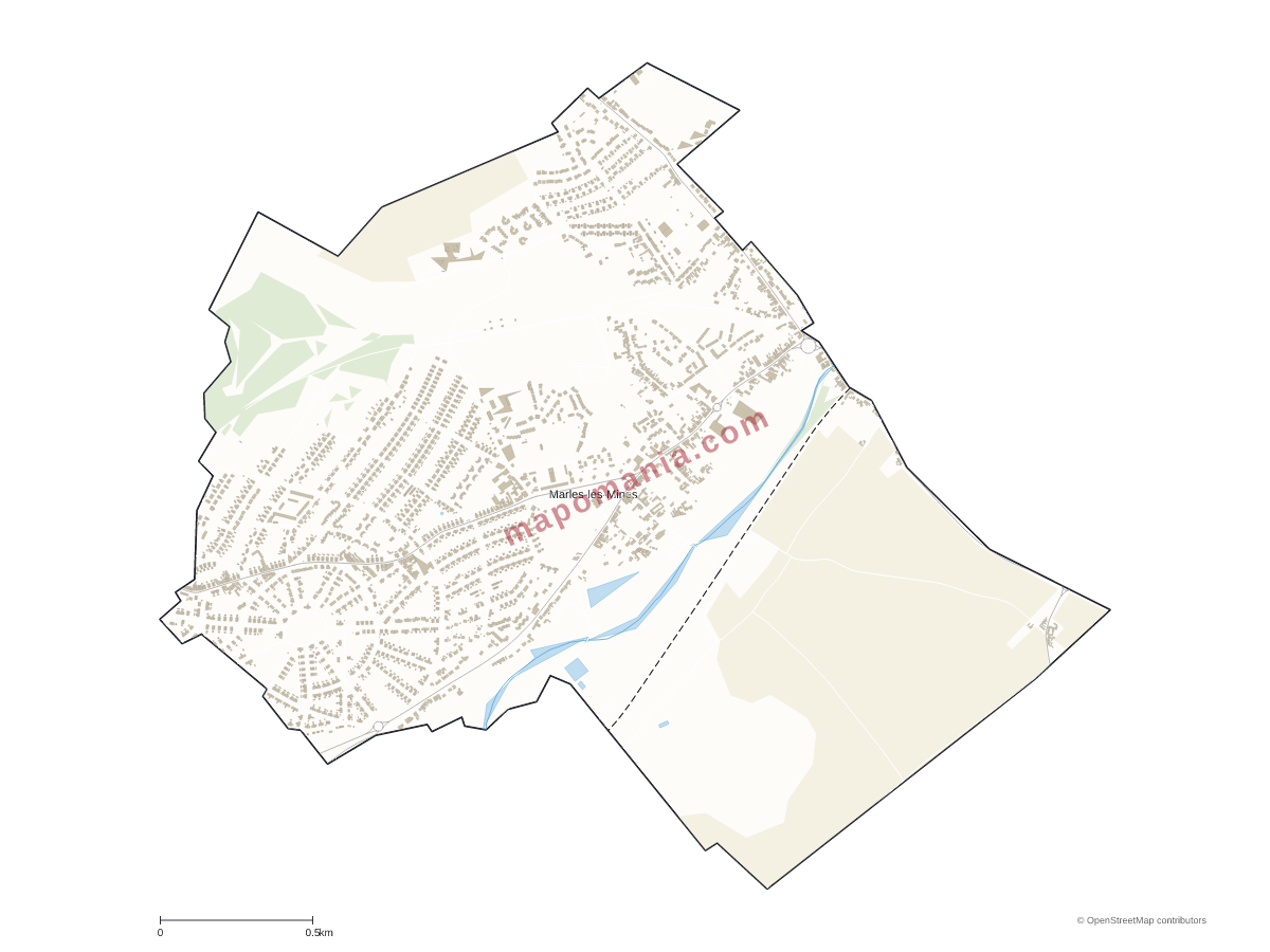 Carte de Marles-les-Mines à personnaliser