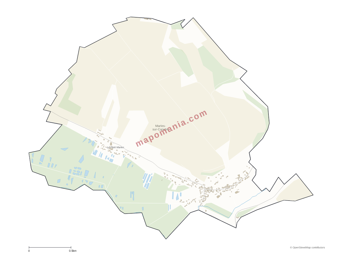 Carte de Marles-sur-Canche à personnaliser