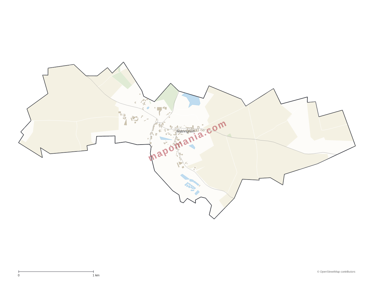 Carte de Matringhem à personnaliser