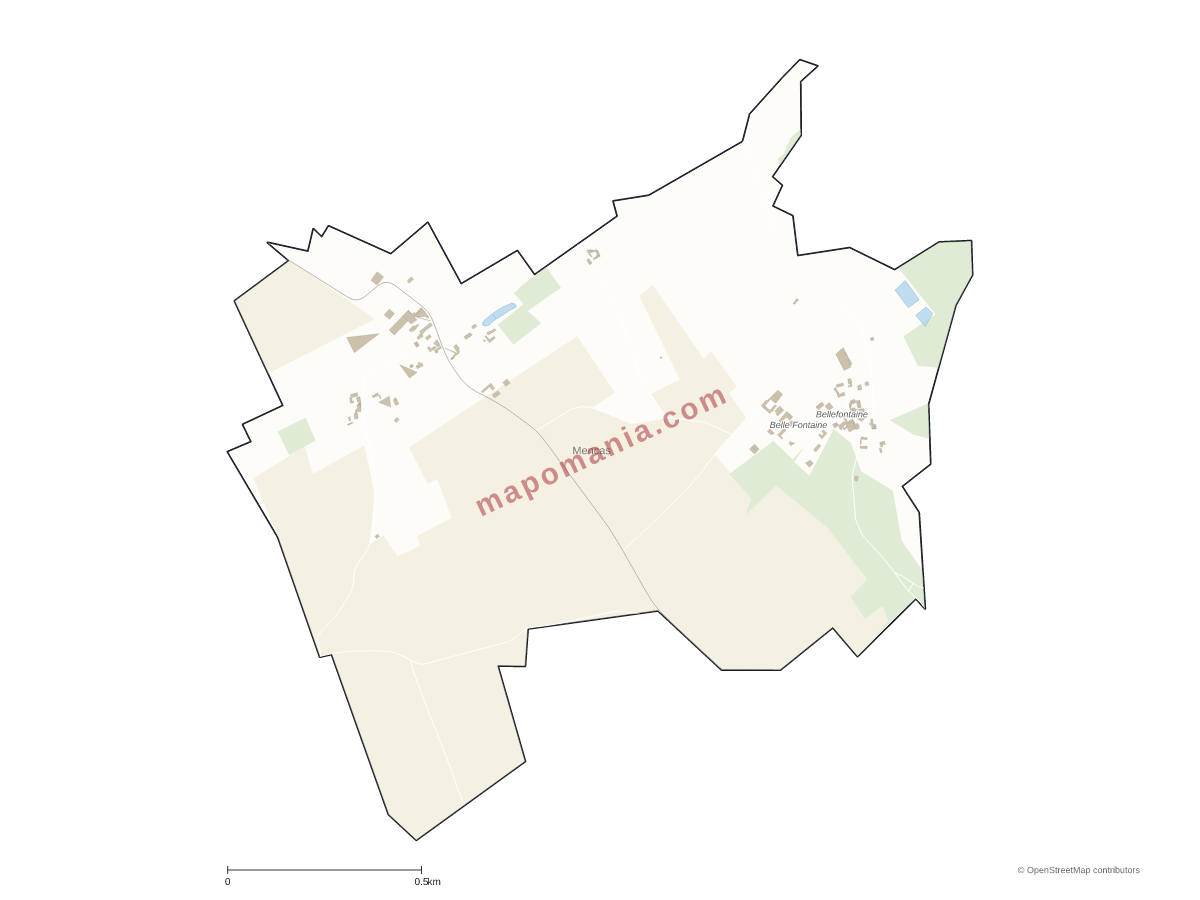 Carte de Mencas à personnaliser