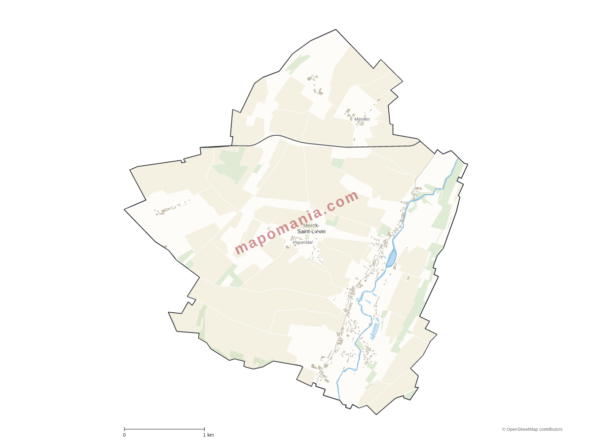Carte de Merck-Saint-Liévin à personnaliser