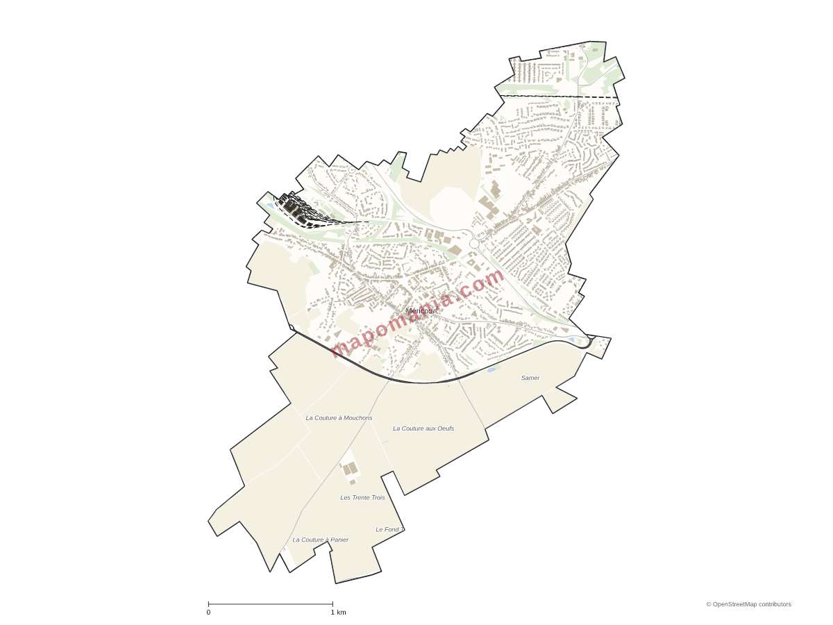 Carte de Méricourt à personnaliser
