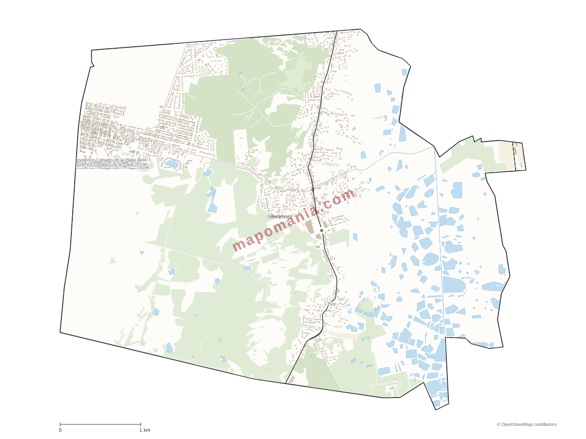 Carte de Merlimont à personnaliser