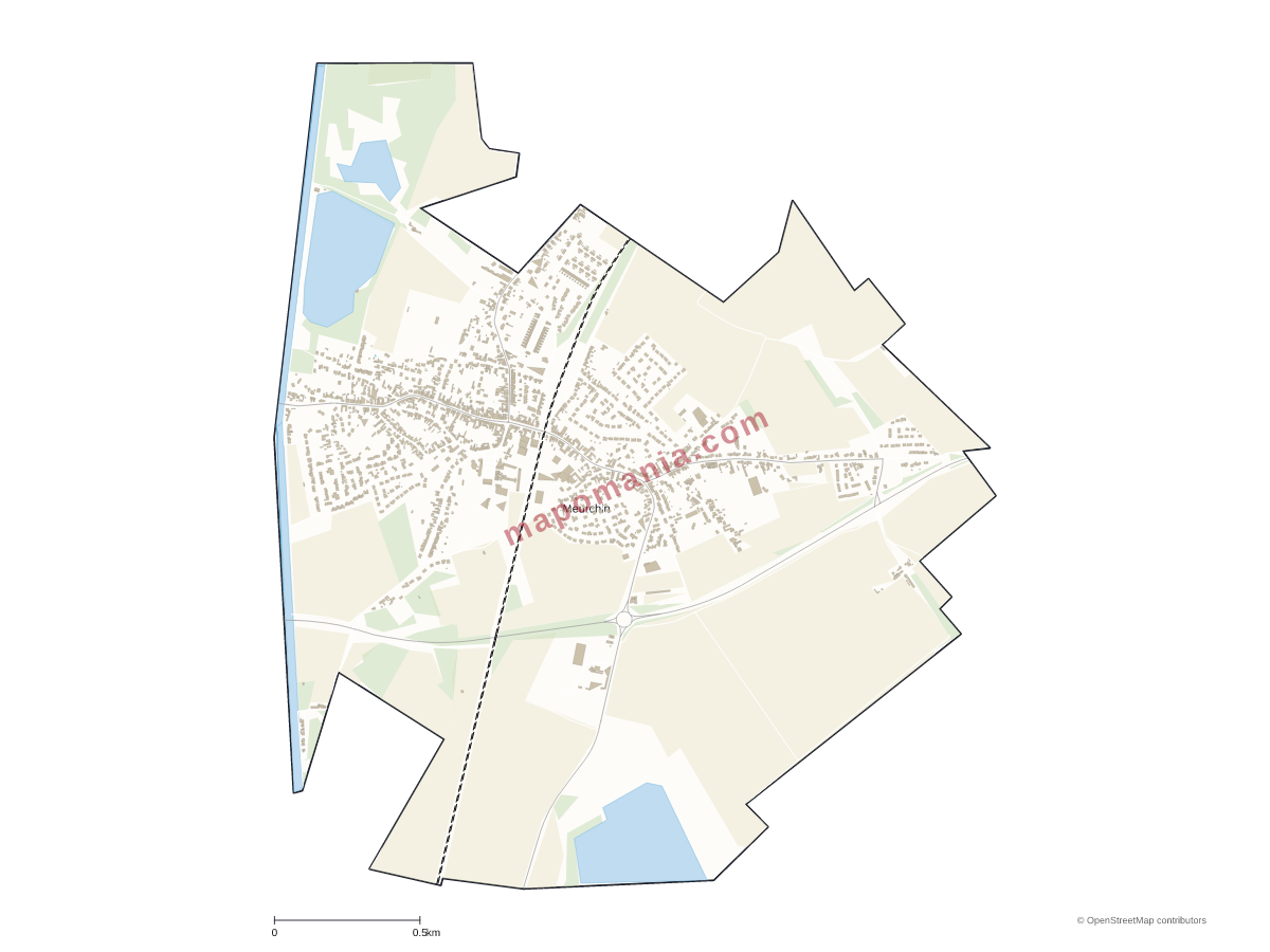 Carte de Meurchin à personnaliser