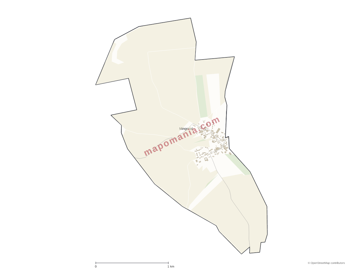 Carte de Mingoval à personnaliser