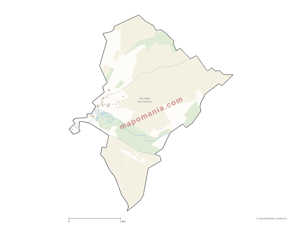 Carte de Monchel-sur-Canche à personnaliser