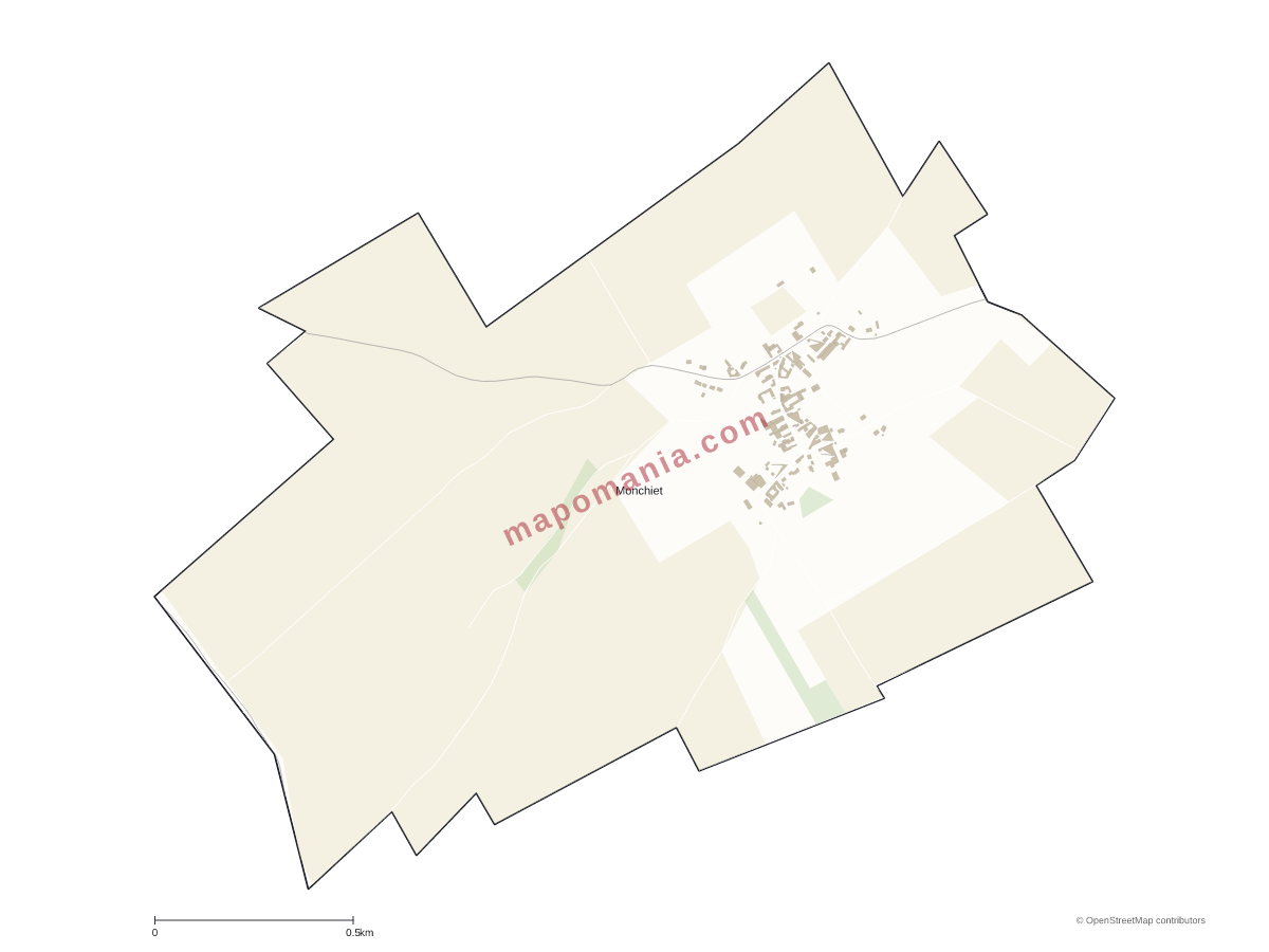 Carte de Monchiet à personnaliser
