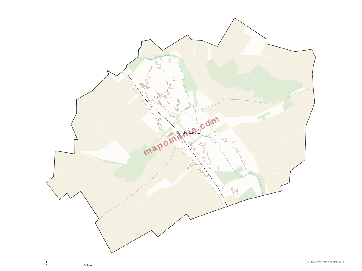 Carte de Monchy-Cayeux à personnaliser