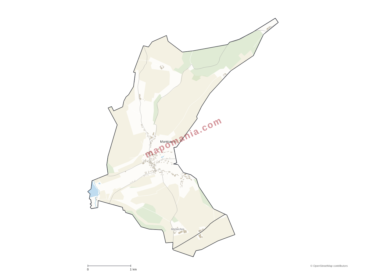Carte de Montcavrel à personnaliser