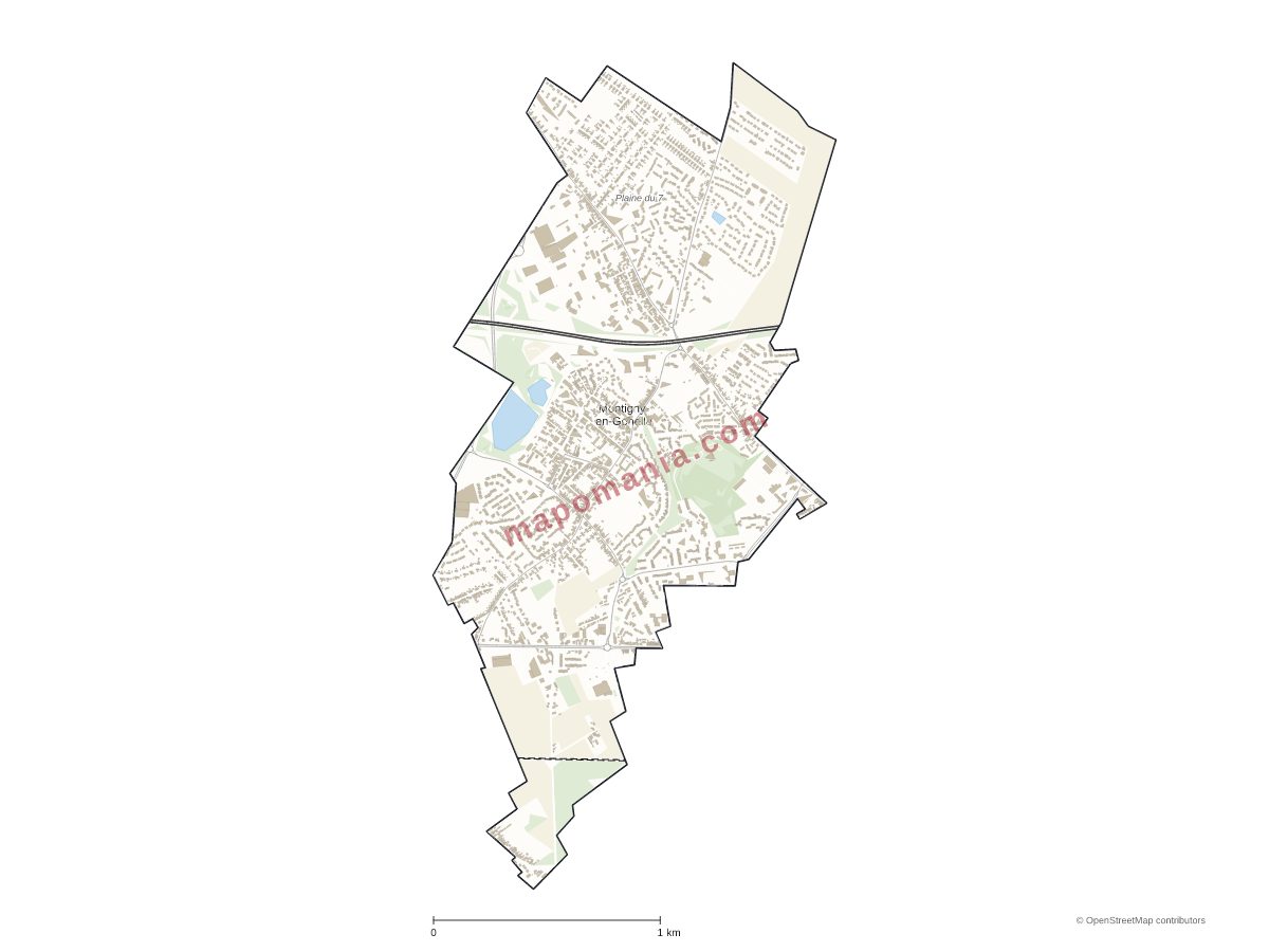 Carte de Montigny-en-Gohelle à personnaliser