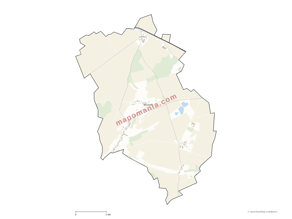 Carte de Mouriez à personnaliser