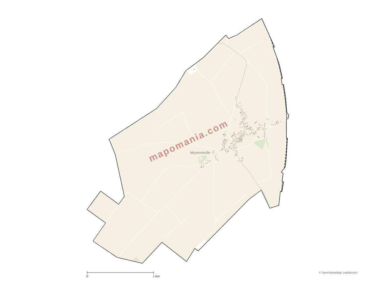 Carte de Moyenneville à personnaliser