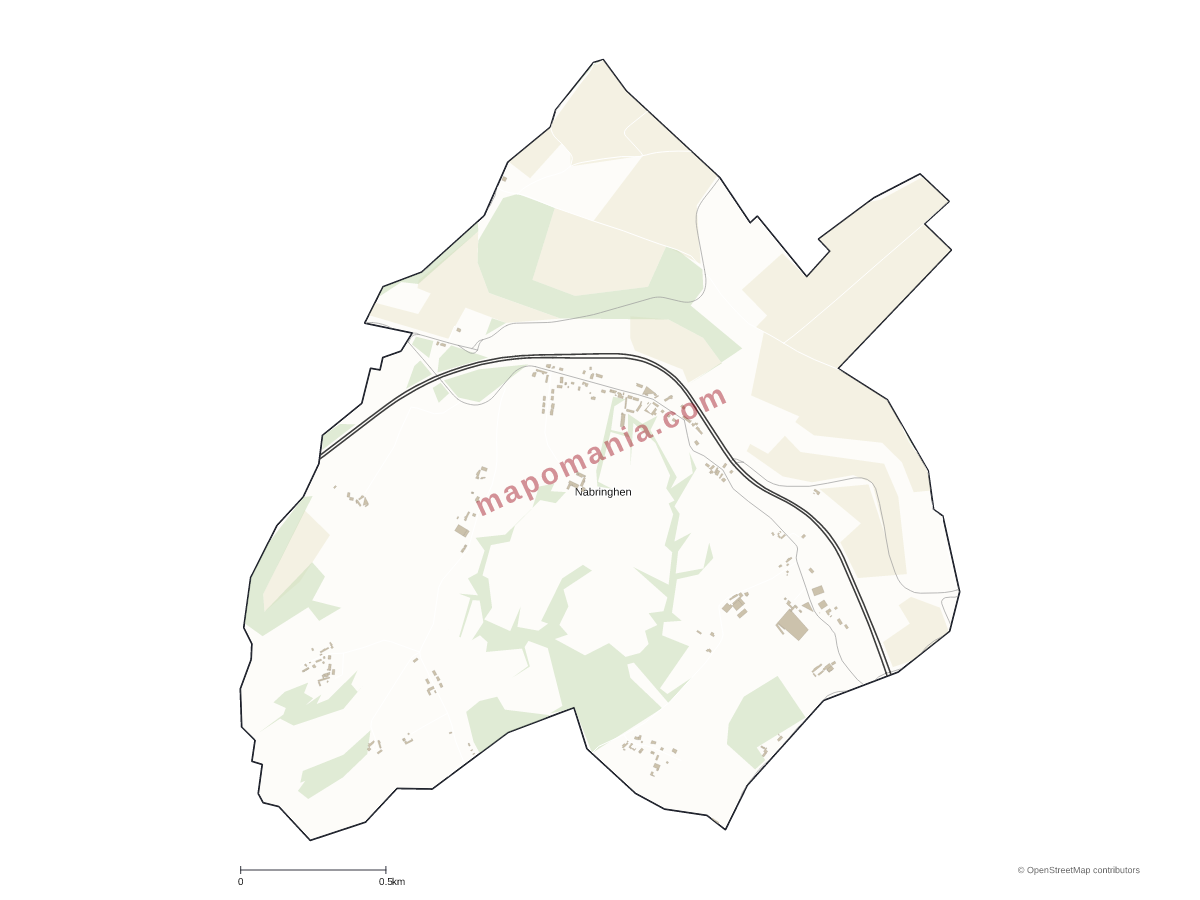 Carte de Nabringhen à personnaliser